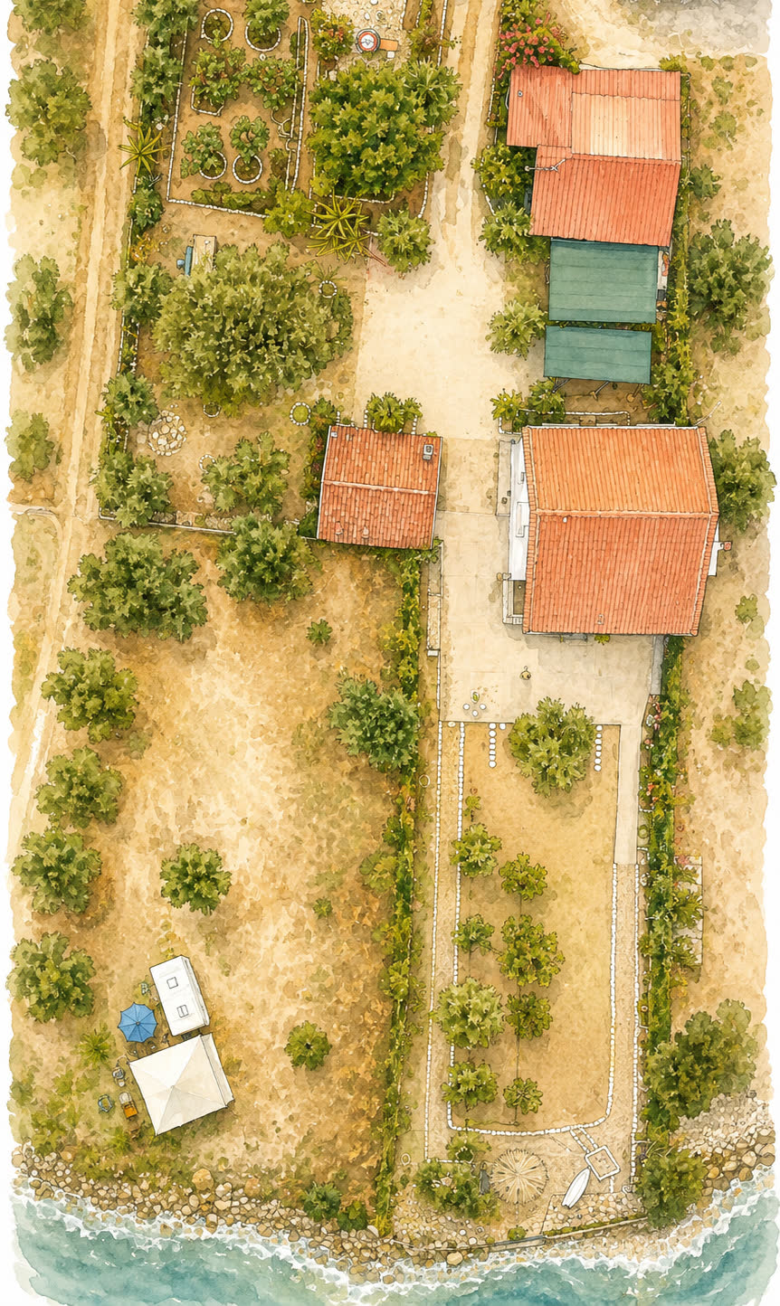 Χάρτης του κτήματος της Villa Rosa